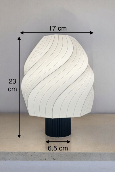 Lisa Stol Ustida Chiroq Kobalt Ko'k Tanasi Lamp Shade (LED Lampochasi Sovg'a Qilingan) - 3