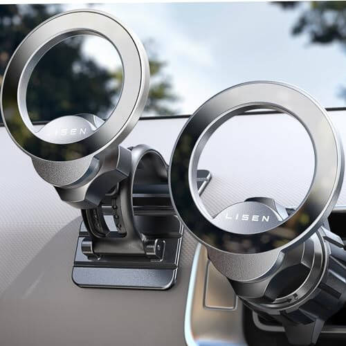 LISEN for MagSafe Car Mount, 360° Rotation Magnetic Phone Holder for Car, Hands Free iPhone Magnetic Car Mount,Magnetic Car Mount for iPhone 15 14 13 12 Pro Max Plus Mini,Magsafe Accessories - 1