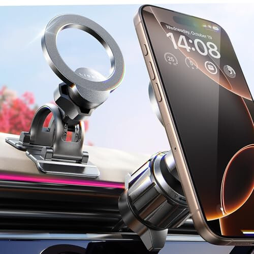 LISEN for MagSafe Car Mount, 360° Rotation Magnetic Phone Holder for Car, Hands Free iPhone Magnetic Car Mount,Magnetic Car Mount for iPhone 15 14 13 12 Pro Max Plus Mini,Magsafe Accessories - 8