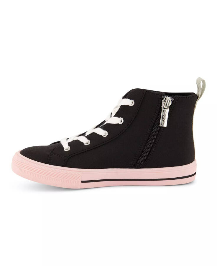 Little Girls Hannah High Top Sneakers Black, Pink - 5