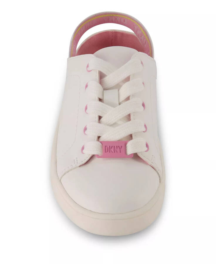 Little Girls Sling Back Mule Sneakers White - 4