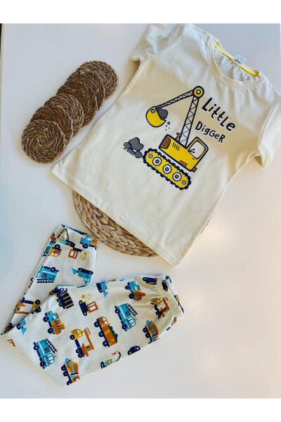 LITTLE PRINT HALF SLEEVE BOYS' PYJAMA SET GK3681 - 1