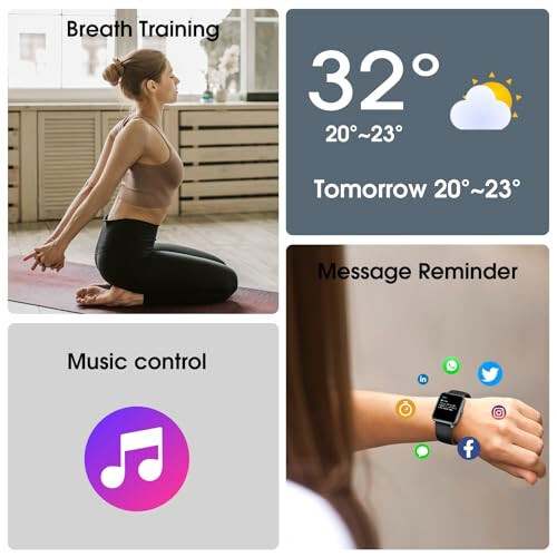 LIVIKEY Smart Watch, Fitness Tracker with Heart Rate Monitor, Blood Oxygen, Sleep Tracking, 41mm Smartwatch Waterproof with Pedometer for Women Men Watch Compatible with Android iOS Phones - 6