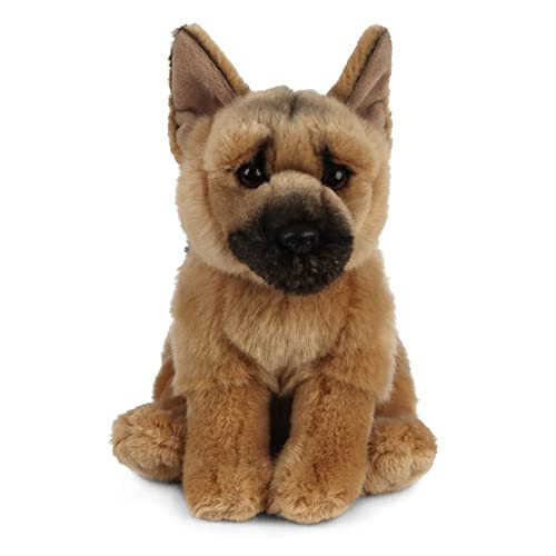 Living Nature German Shepherd Stuffed Animal | Fluffy Dog Animal | Soft Toy Gift for Kids | 8 inches - 7