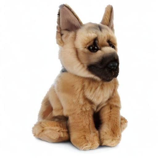 Living Nature German Shepherd Stuffed Animal | Fluffy Dog Animal | Soft Toy Gift for Kids | 8 inches - 13