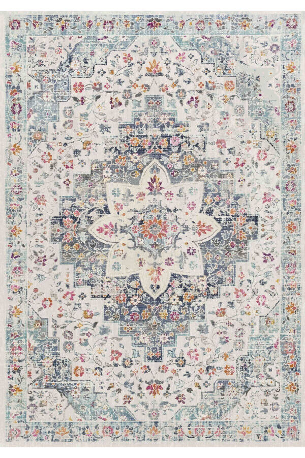 Living Room Rug Geometric Scandinavian Vintage Digital Printing Washable Non-Slip Base 8086SALON - 2