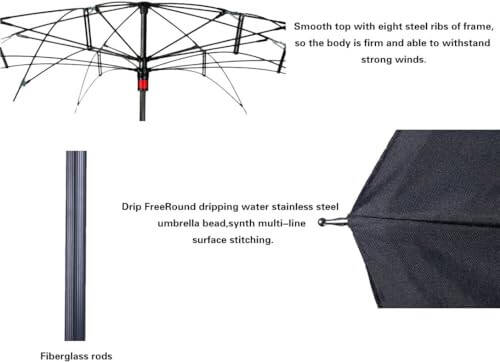 LLanxiry Umbrella, Inverted Reverse Upside Down Umbrellas with C-Shaped Handle, Anti-UV Waterproof Rain Umbrella for Women and Men - 11