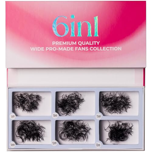 LLBA Promade Mix 1500 Fans | Handmade Volume Eyelashes | Multi Selections From 5D To 12D | C CC D Curl | Thickness 0.03~0.1 mm | 9-18mm Length | Long Lasting | Easy Application 5D-0.07 CC 9-14mm - 1