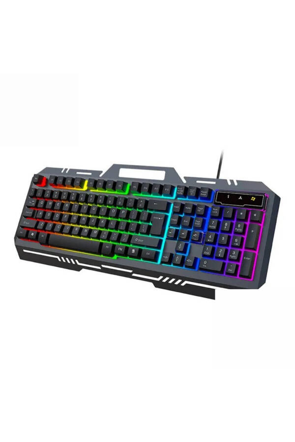 LOBO Rainbow Oyuncu Klavye Mouse Seti Usb Girişli Kablolu 2İN1 Gaming Set - 2