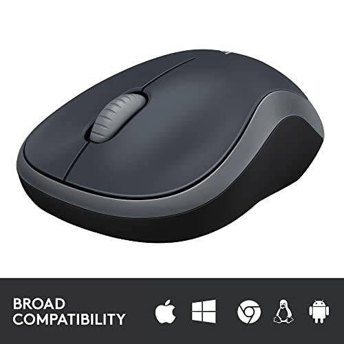 Logitech M185 Kablosuz Fare, 2.4GHz USB Mini Alıcıyla, 12 Ay Pil Ömrü, 1000 DPI Optik İzleme, İki Elle Kullanılabilir PC/Mac/Dizüstü Bilgisayar - Hızlı Gri - 5