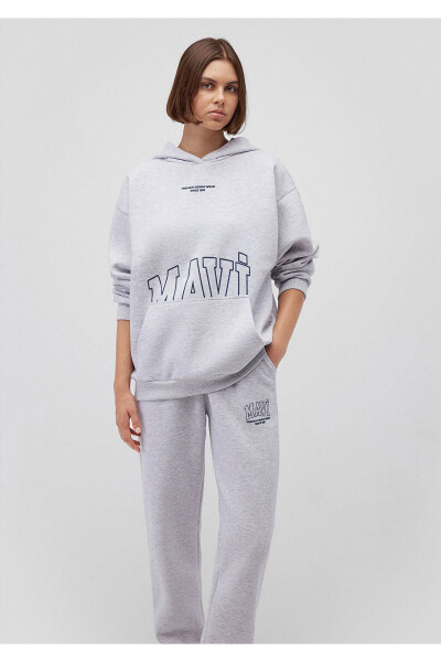 Logo Baskılı Gri Sweatshirt 1s10149-85438 - 20