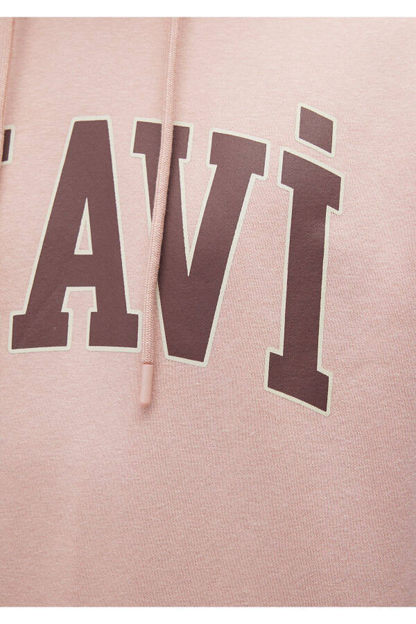 Logo Baskılı Kapüşonlu Pembe Sweatshirt 067149-71150 - 24