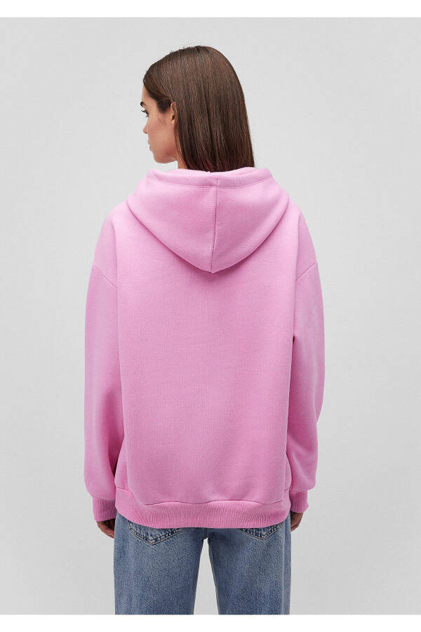 Logo Baskılı Kapüşonlu Pembe Sweatshirt 1600361-71038 - 12