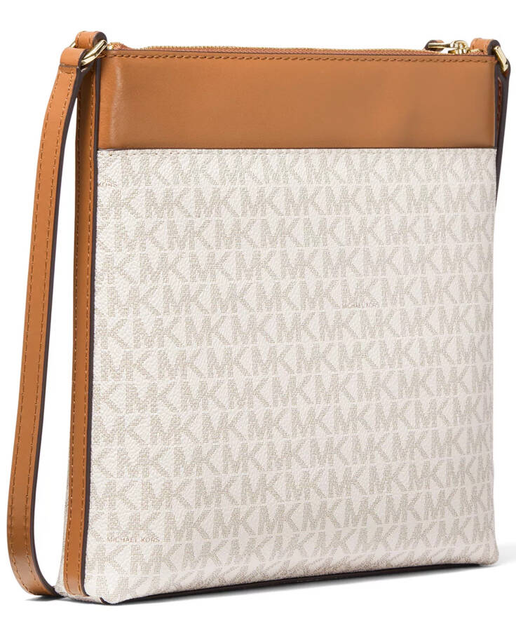 Logo Jet Set Charm Small North South Flat Crossbody Vanilla/ Acorn - 3