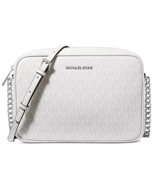 Logo Jet Set East-West Crossbody Optic White/aluminum - 2