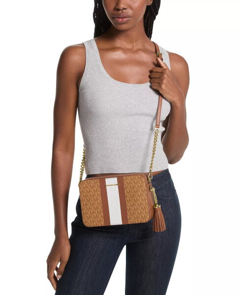 Logo Jet Set Small Camera Crossbody Pale Peanut/chestnut/luggage - 3