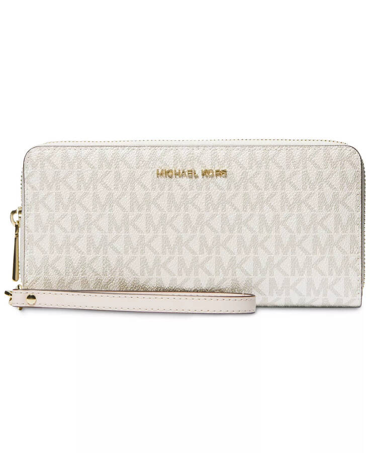 Logo Jet Set Travel Continental Wallet In Gift Box Vanilla/cream - 1