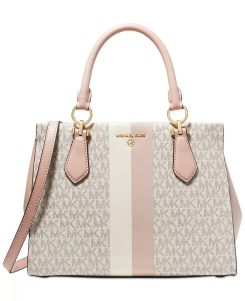 Logo Marilyn Medium Satchel Vanilla/ Soft Pink - 5