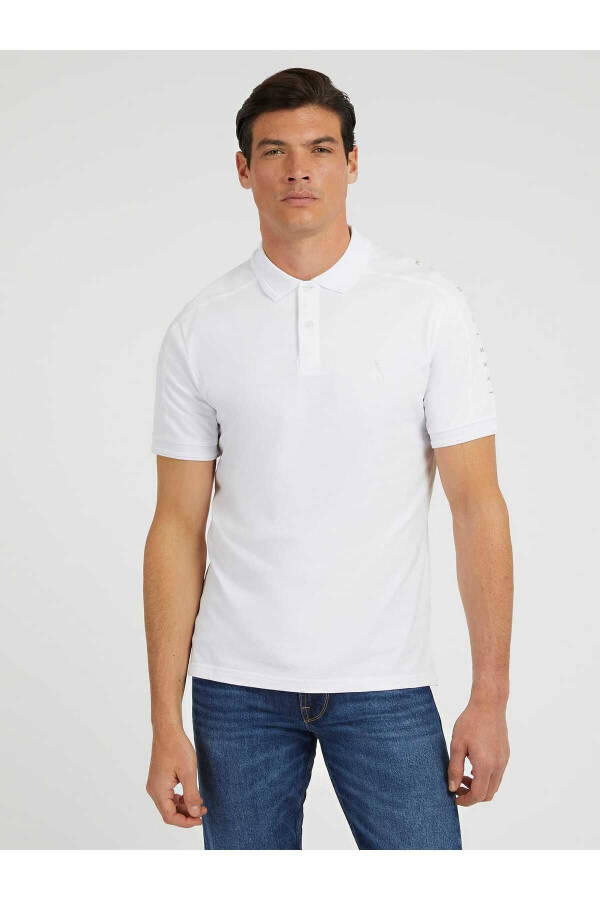 Logo On Men's Slim Fit Polo T-Shirt - 19