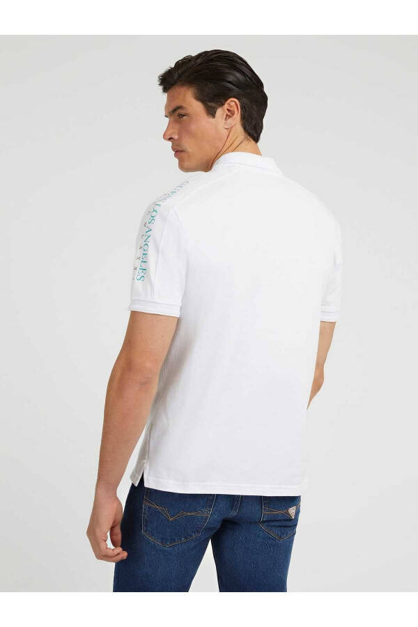 Logo On Men's Slim Fit Polo T-Shirt - 10