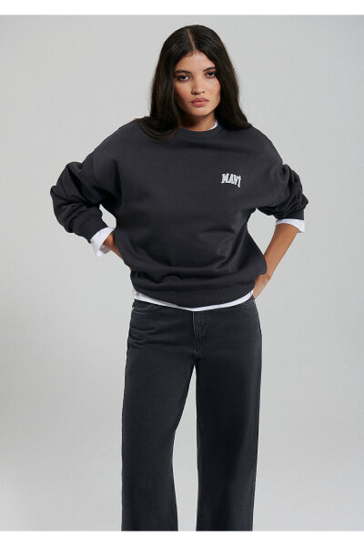 Logo Printed Anthracite Sweatshirt 1611600-82185 - 20