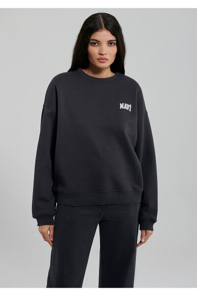 Logo Printed Anthracite Sweatshirt 1611600-82185 - 21