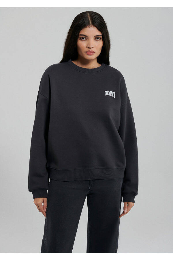 Logo Printed Anthracite Sweatshirt 1611600-82185 - 15