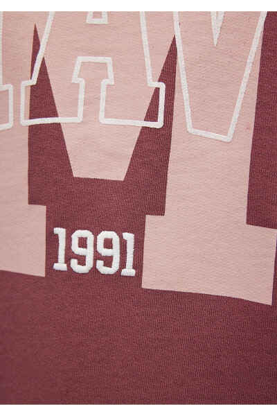 Logo Printed Burgundy Sweatshirt 1s10162-70399 - 21