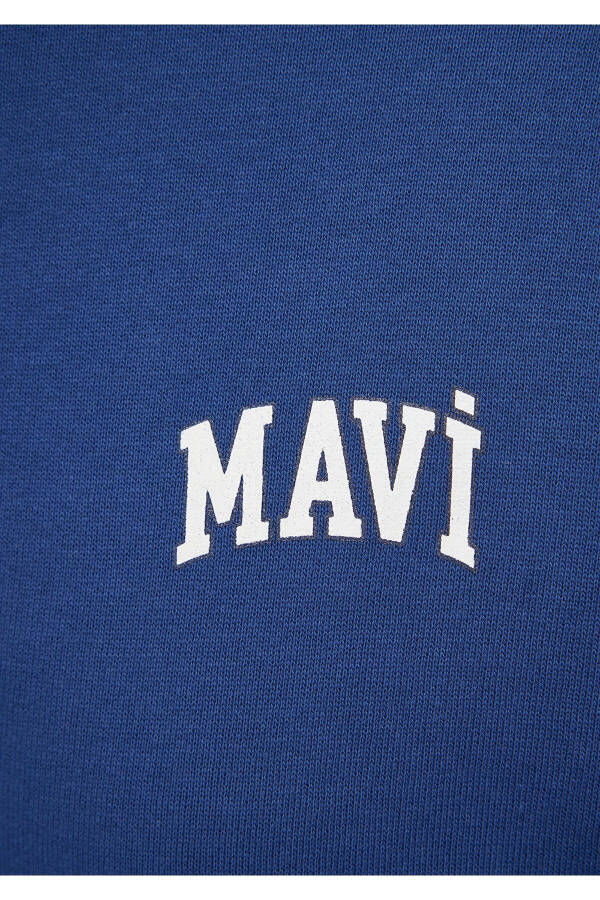 Logo Printed Half-Zip Navy Sweatshirt 1s10179-82625 - 24