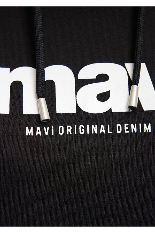 Logo Printed Hooded Black Sweatshirt 168334-900 - 25