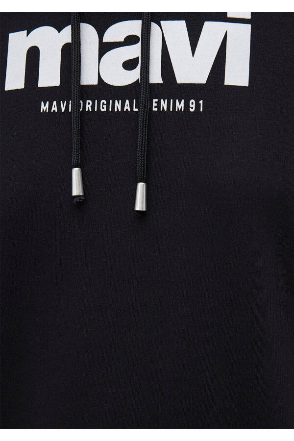 Logo Printed Hooded Black Sweatshirt 168334-900 - 6