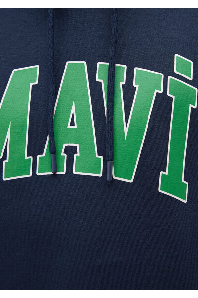 Logo Printed Hooded Navy Sweatshirt 067149-29743 - 24