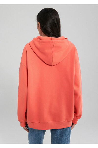 Logo Printed Hooded Orange Sweatshirt 1600361-71107 - 23