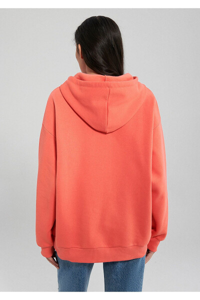 Logo Printed Hooded Orange Sweatshirt 1600361-71107 - 11