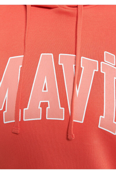 Logo Printed Hooded Orange Sweatshirt 1600361-71107 - 13