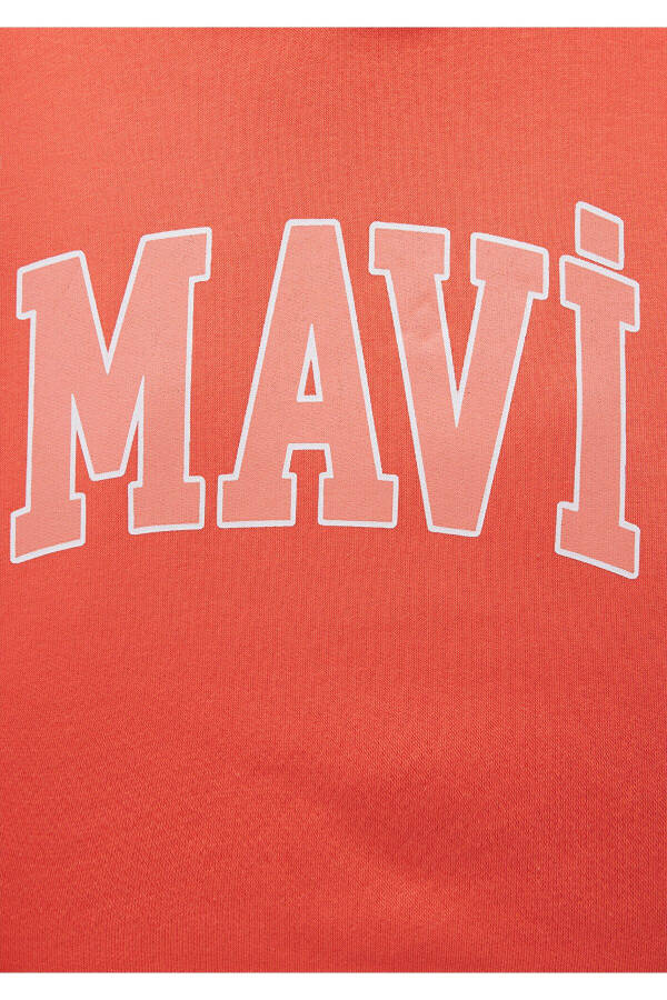 Logo Printed Hooded Orange Sweatshirt 1600361-71107 - 7