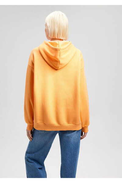 Logo Printed Hooded Orange Sweatshirt 1600361-71407 - 22