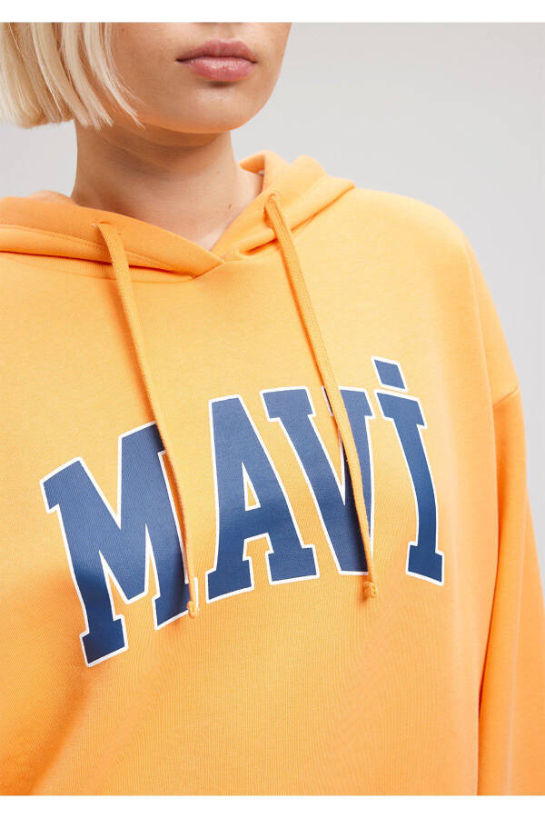 Logo Printed Hooded Orange Sweatshirt 1600361-71407 - 17