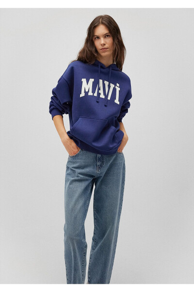 Logo Printed Oversize Sweatshirt 1600361-70722 - 7