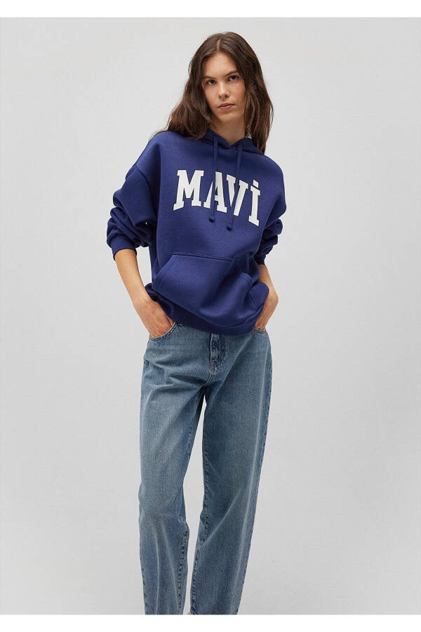 Logo Printed Oversize Sweatshirt 1600361-70722 - 7