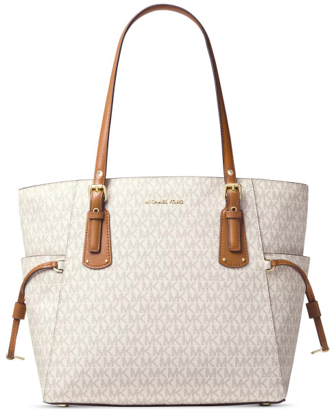 Logo Voyager East West Tote Vanilla/Gold - 1