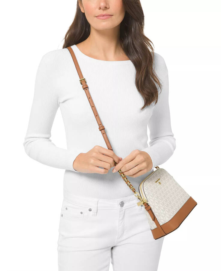 Логотип Jet Set Charm Small Dome Crossbody Vanilla/Acorn - 2