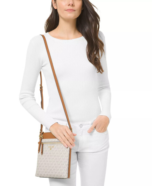 Логотип Jet Set Charm Small North South Flat Crossbody Vanilla/ Acorn - 4