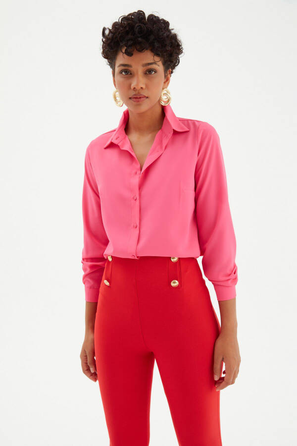 Long Back Shirt - Fuchsia - 1