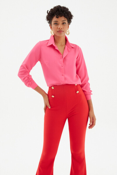 Long Back Shirt - Fuchsia - 3