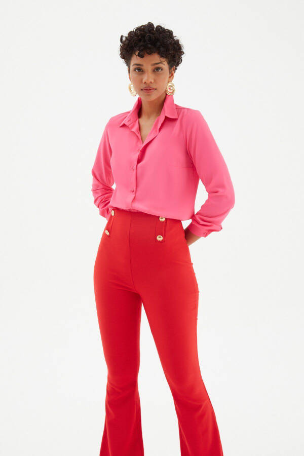 Long Back Shirt - Fuchsia - 4