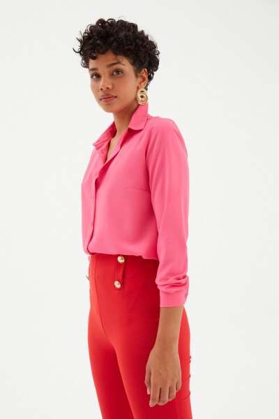 Long Back Shirt - Fuchsia - 5