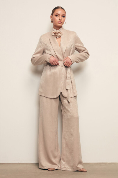 Long Belted Coat - BEIGE - 2