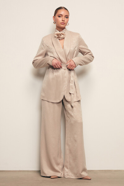 Long Belted Coat - BEIGE - 7