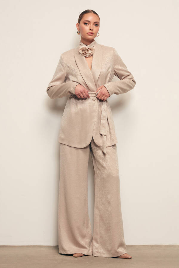 Long Belted Coat - BEIGE - 7